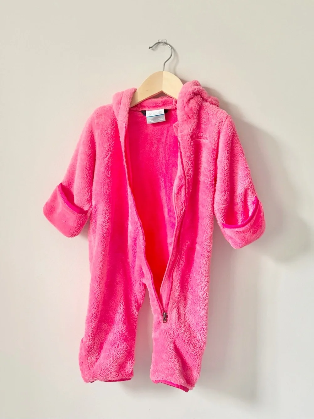 Columbia Pink Baby Bear Bunting Size 6-12 Months